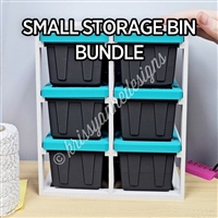 Small Storage Bin Bundle | Dual Tone Bins (Teal)