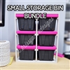 Small Storage Bin Bundle | Dual Tone Bins (Pink)