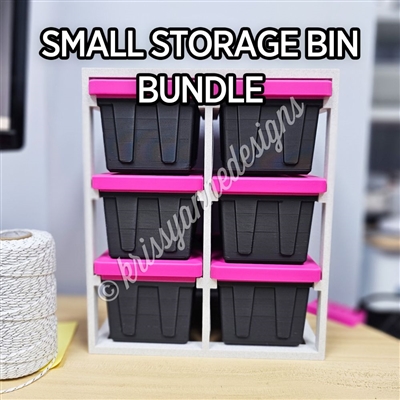 Small Storage Bin Bundle | Dual Tone Bins (Pink)