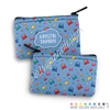 Two Sided Zippered Coin Pouch - Happy Steve