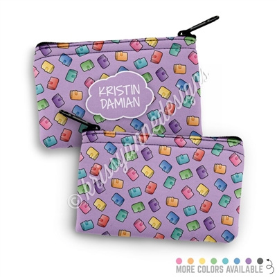 Two Sided Zippered Coin Pouch - Planner Girl