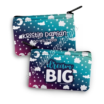 Two Sided Zipper Pouch - Dream BIG