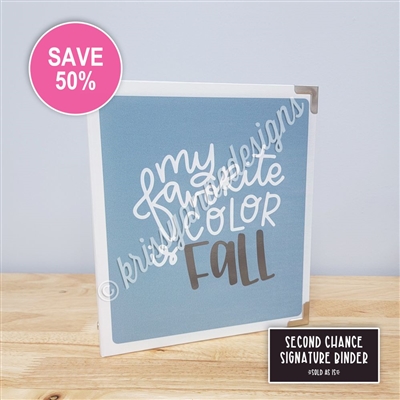 SECOND CHANCE Signature KAD Binder - Save 50%