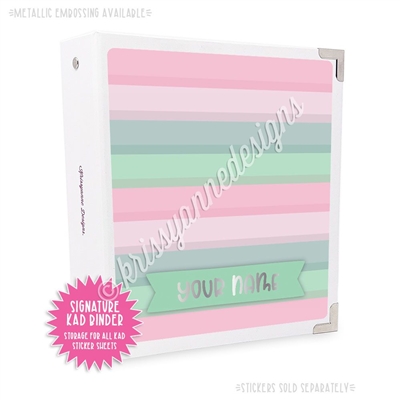 Signature KAD Sticker Binder - 2021 April Stripes