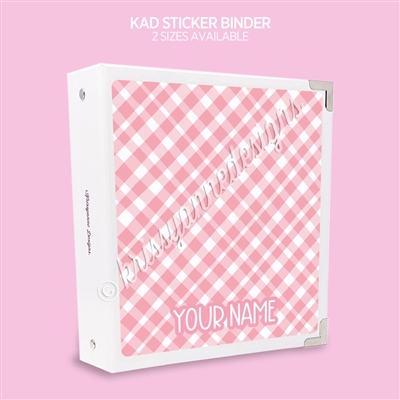 Sticker Binder (2 Sizes Available) | Punny Love 2.0 Plaid