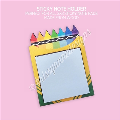 Wooden Sticky Note Holder | Crayon Box