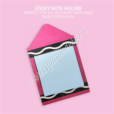 Wooden Sticky Note Holder | Single Crayon