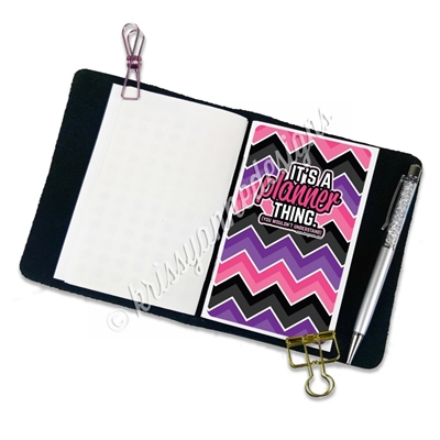 Traveler's Notebook Pocket Decal - Chevron Planner Thing