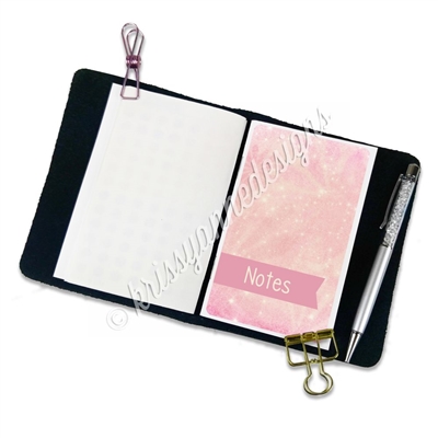 Traveler's Notebook Pocket Decal - Pink Grunge