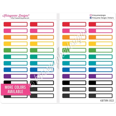Traveler's Notebook Stickers - Small Color Block Events - Set of 48