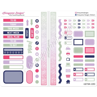 Functional Sampler Set for Pocket Traveler's Notebooks - August Glitter