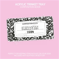 Acrylic Trinket Tray | Composition Book