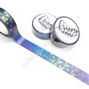 15mm Rainbow Foil Washi - Midnight Rainbow 2.0 Hearts