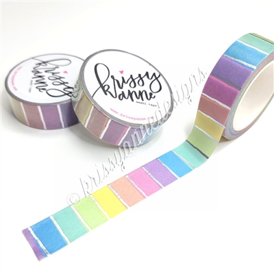 15mm Holographic Foil Washi - Rainbow Simple Stripe 2.0