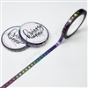 5mm Rainbow Foil Washi - Midnight Rainbow Star Checklist