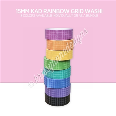 15mm Washi | KAD Rainbow Grid