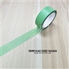 15mm Washi | KAD Rainbow Grid - Green