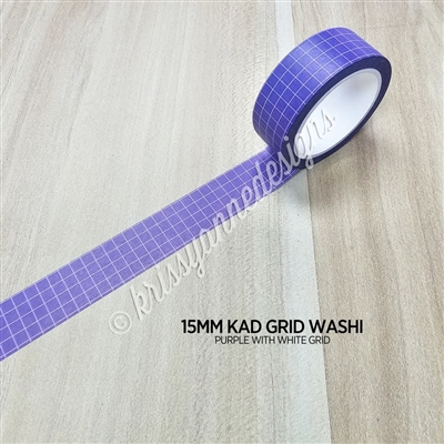 15mm Washi | KAD Rainbow Grid - Purple