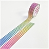 15mm Washi | KAD Rainbow Grid (Black Lines)