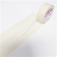 15mm Washi | KAD Rainbow Grid - Yellow (White BG)