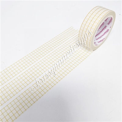 15mm Washi | KAD Rainbow Grid - Yellow (White BG)