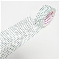 15mm Washi | KAD Rainbow Grid - Turquoise (White BG)