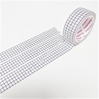 15mm Washi | KAD Rainbow Grid - Purple (White BG)