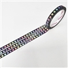 5mm Washi - Rainbow Checklist (Black BG)