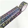 15mm Washi | Stationery Doodles (Black BG)