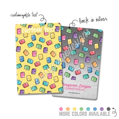 Personalized Rectangle Metal Washi Card - Planner Doodles