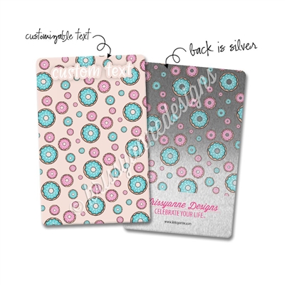 Personalized Rectangle Metal Washi Card - Donut Worry