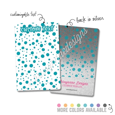 Personalized Rectangle Metal Washi Card - Spots