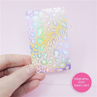 Holographic Washi Card - Planners & Palm Trees Wild Print