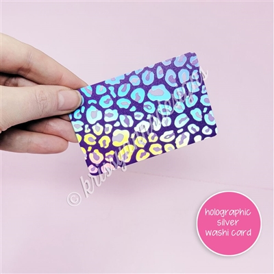 Holographic Washi Card - Bold Wild Print