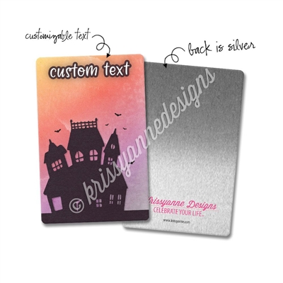 Personalized Rectangle Metal Washi Card - Trick or Treat