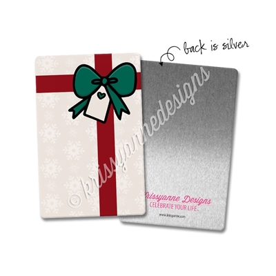 Rectangle Metal Washi Card - Christmas Magic Present