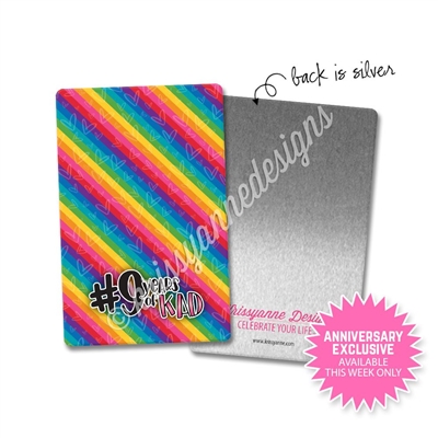 Rectangle Metal Washi Card - 9 Years of KAD