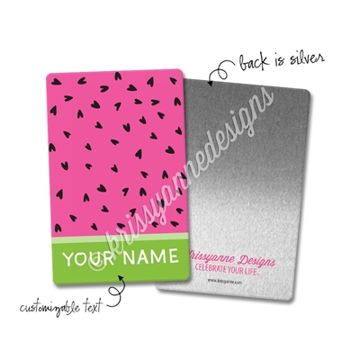 Personalized Rectangle Metal Washi Card - One in a Melon