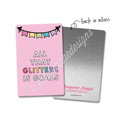 Rectangle Metal Washi Card - All That Glitters