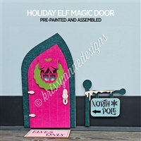 Wooden Display | Holiday Elf Magical Door (24 CC Colors)