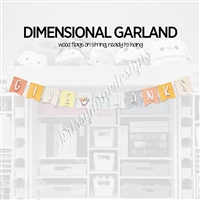 Dimensional Wood Garland - Give Thanks
