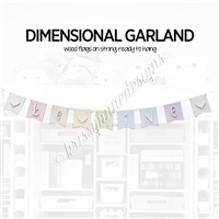 Dimensional Wood Garland - Be Mine