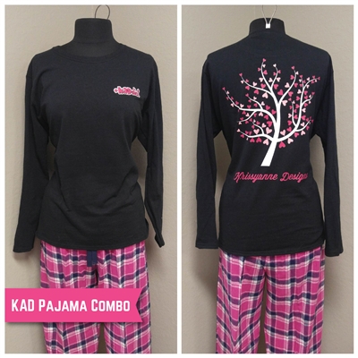 KADdict Wear - Pink and Black PJ Combo Set