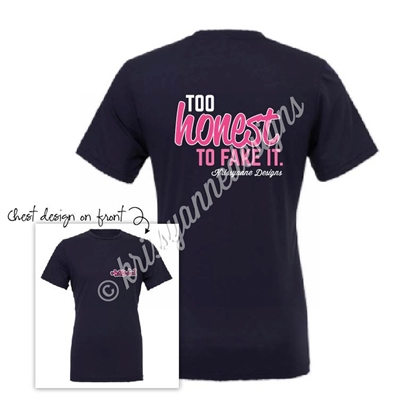 KADdict Wear - Navy Too Honest to Fake It Shirt Only