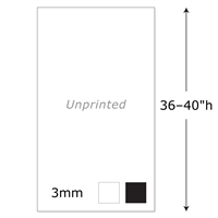 36-40"h Twist Unprinted Panel - 3mm