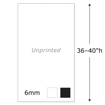 36-40"h Twist Unprinted Panel - 6mm