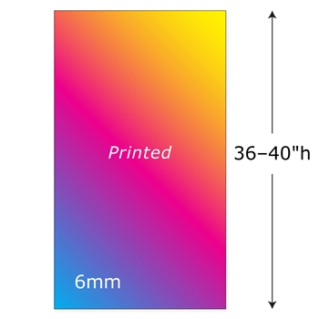 36-40"h Twist Printed Panel - 6mm