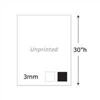 30"h Twist Unprinted Panel - 3mm