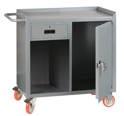 1MX17 - Combo Mobile Cabinet w/ One Locking Door & Drawer - 24" x 36" Shelf Size