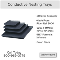 ESD Safe Conductive Nesting Trays